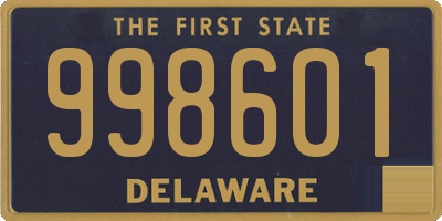 DE license plate 998601