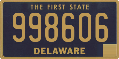 DE license plate 998606
