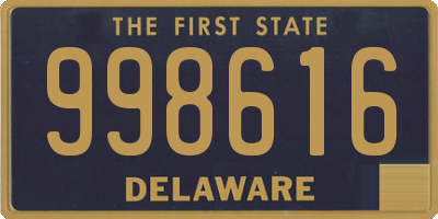 DE license plate 998616