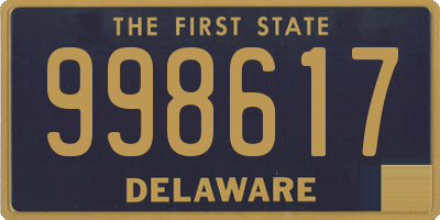 DE license plate 998617