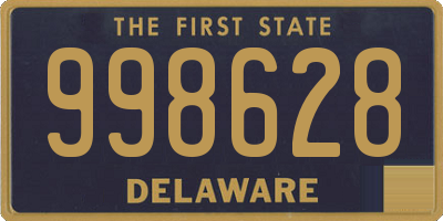 DE license plate 998628