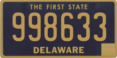 DE license plate 998633