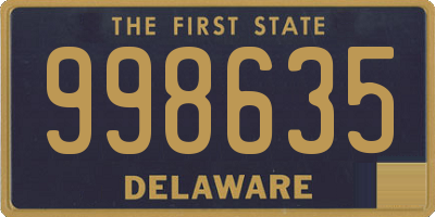 DE license plate 998635