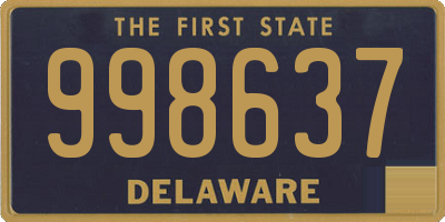 DE license plate 998637