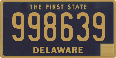 DE license plate 998639