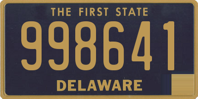 DE license plate 998641