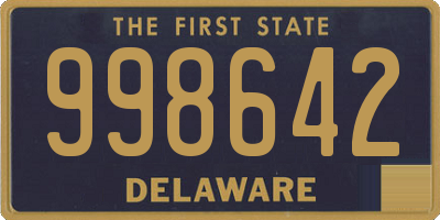 DE license plate 998642