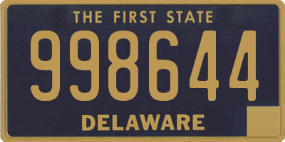DE license plate 998644