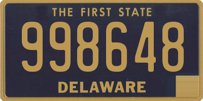 DE license plate 998648