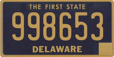 DE license plate 998653