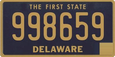 DE license plate 998659