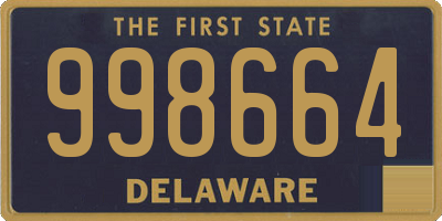 DE license plate 998664