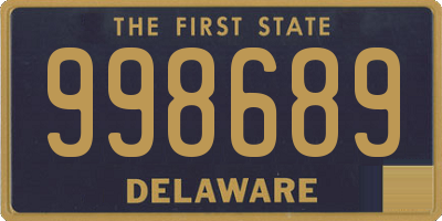 DE license plate 998689
