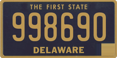 DE license plate 998690