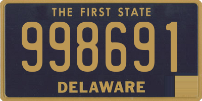 DE license plate 998691