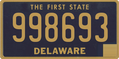 DE license plate 998693