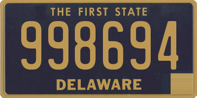 DE license plate 998694