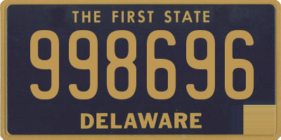 DE license plate 998696