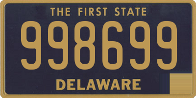 DE license plate 998699