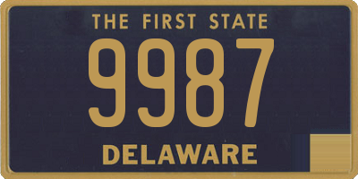 DE license plate 9987