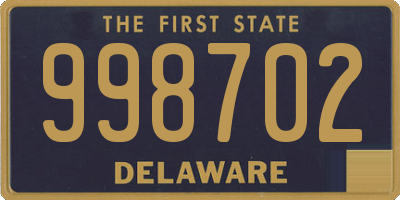 DE license plate 998702