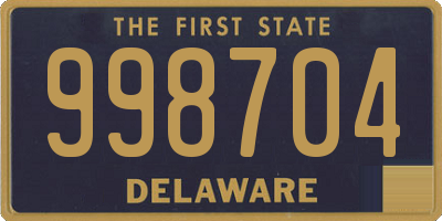 DE license plate 998704
