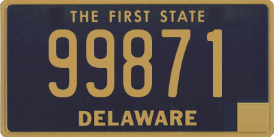 DE license plate 99871