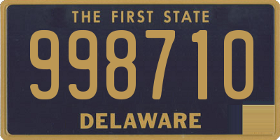 DE license plate 998710