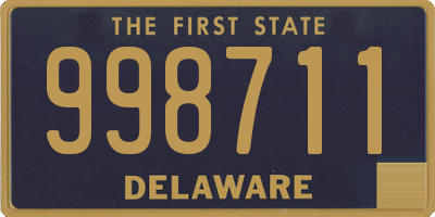 DE license plate 998711