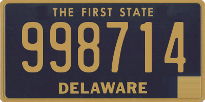 DE license plate 998714