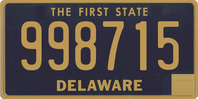 DE license plate 998715