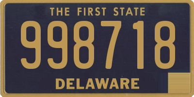 DE license plate 998718