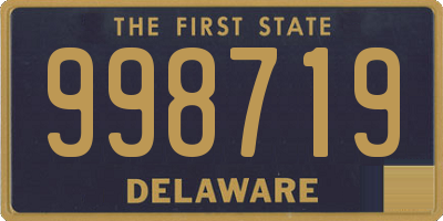 DE license plate 998719