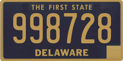 DE license plate 998728