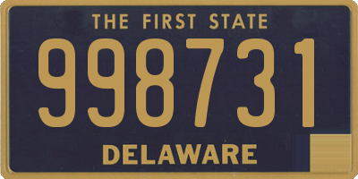 DE license plate 998731