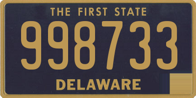 DE license plate 998733