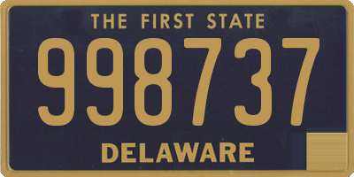 DE license plate 998737