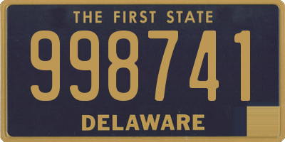 DE license plate 998741