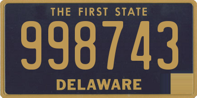 DE license plate 998743