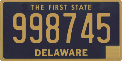 DE license plate 998745