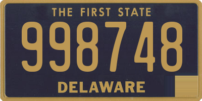 DE license plate 998748
