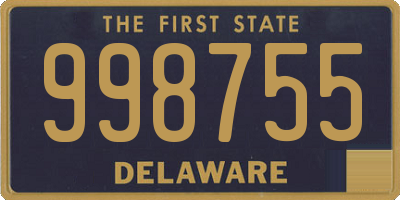 DE license plate 998755