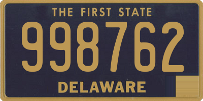 DE license plate 998762