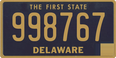 DE license plate 998767