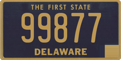 DE license plate 99877