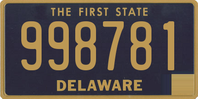 DE license plate 998781