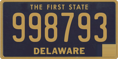 DE license plate 998793