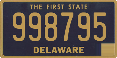 DE license plate 998795