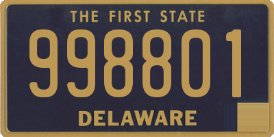 DE license plate 998801