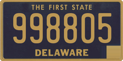 DE license plate 998805